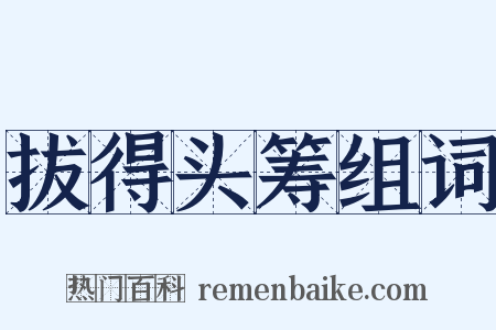 拔得头筹组词是什么意思的图片